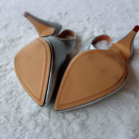 💲NWOT A new day silver ankle strapped heels 7W - Picture 3 of 5